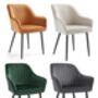 Dining Chair Velvet Armchair With Armrests, thumbnail 9 of 9
