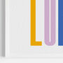 Personalised Typography Name Print 'Colour Love', thumbnail 2 of 10