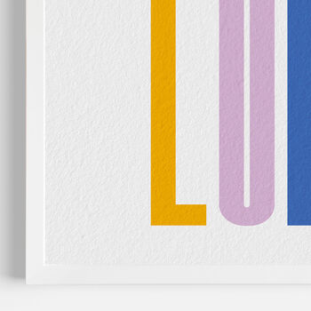 Personalised Typography Name Print 'Colour Love', 2 of 10