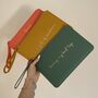 Personalised Saffiano Leather Clutch Bag Zip Pouch, thumbnail 2 of 9