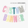 Custom Rainbow Party Banner 16cm, thumbnail 4 of 4