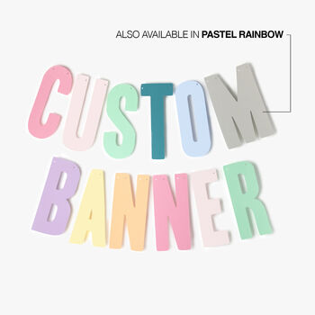 Custom Rainbow Party Banner 16cm, 4 of 4