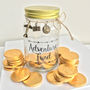 Glass Money Box With Golden Chocolate Coins, thumbnail 3 of 3