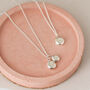 Small Initial Pebble Necklace. Recycled Sterling Silver, thumbnail 9 of 11