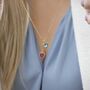 Mother And Child Birthstone Hearts Necklace, thumbnail 3 of 11