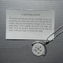 I Love You Sterling Silver Spinning Disc Necklace, thumbnail 2 of 3