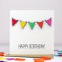 Colourful Rainbow Bunting Birthday Card, thumbnail 1 of 2