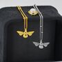 Tiny Bumble Bee Pendant Necklace In Sterling Silver, thumbnail 5 of 12