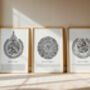 Set Of Three Arabic Calligraphy Quran Verses Posters Islamic Wall Art, thumbnail 1 of 7