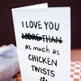 Funny 'I Love You More Than' Personalised Card From The Dog Or Cat, thumbnail 2 of 3