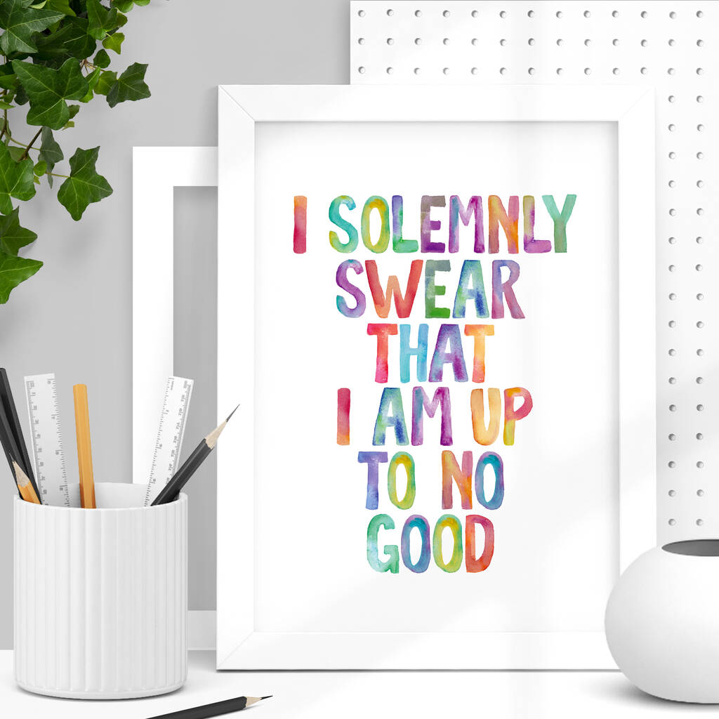 Wandtattoo Mit Zitat "I Solemnly Swear That I Am Up To No Good", Für Kinderzimmer, Schlafzimmer, Zuhause, Vinyl V107