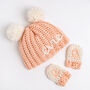 Personalised Baby Hat And Mittens Easy Crochet Kit, thumbnail 2 of 11