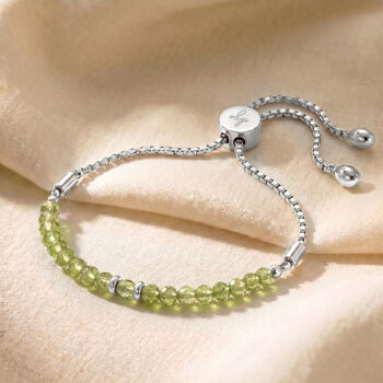 August Birthstone Peridot Bracelet, 4 of 7