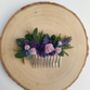 Lilac And Purple Lavender Flower Hair Comb, thumbnail 1 of 4