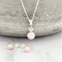 Pink Pearl Pendant With 6mm Stud Set, thumbnail 4 of 11