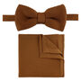 Men's Knitted Bow Tie In Caramel Brown | Perfect Wedding Neck Tie For Groomsmen | Gents Woven Tie, thumbnail 12 of 12