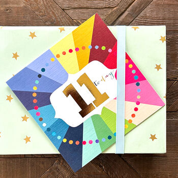 Colourful Cloud 11th Birthday Card, 3 of 3