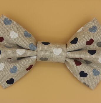 Blue Heart Dog Bow Tie, 3 of 5
