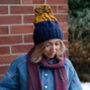 Ladies Personalised Initial Knitted Bobble Hat, thumbnail 10 of 11