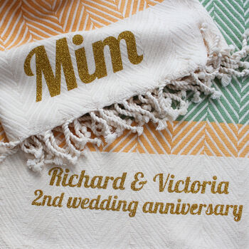 Personalised Sustainable Soft Cotton Throw, 2 of 12