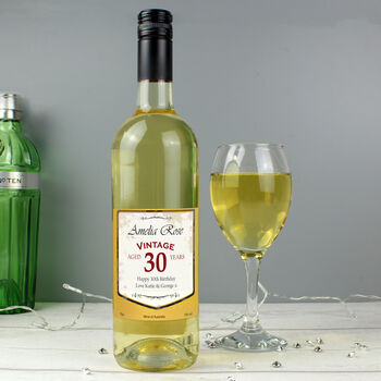 Personalised Vintage Age White Wine Gift, 3 of 4