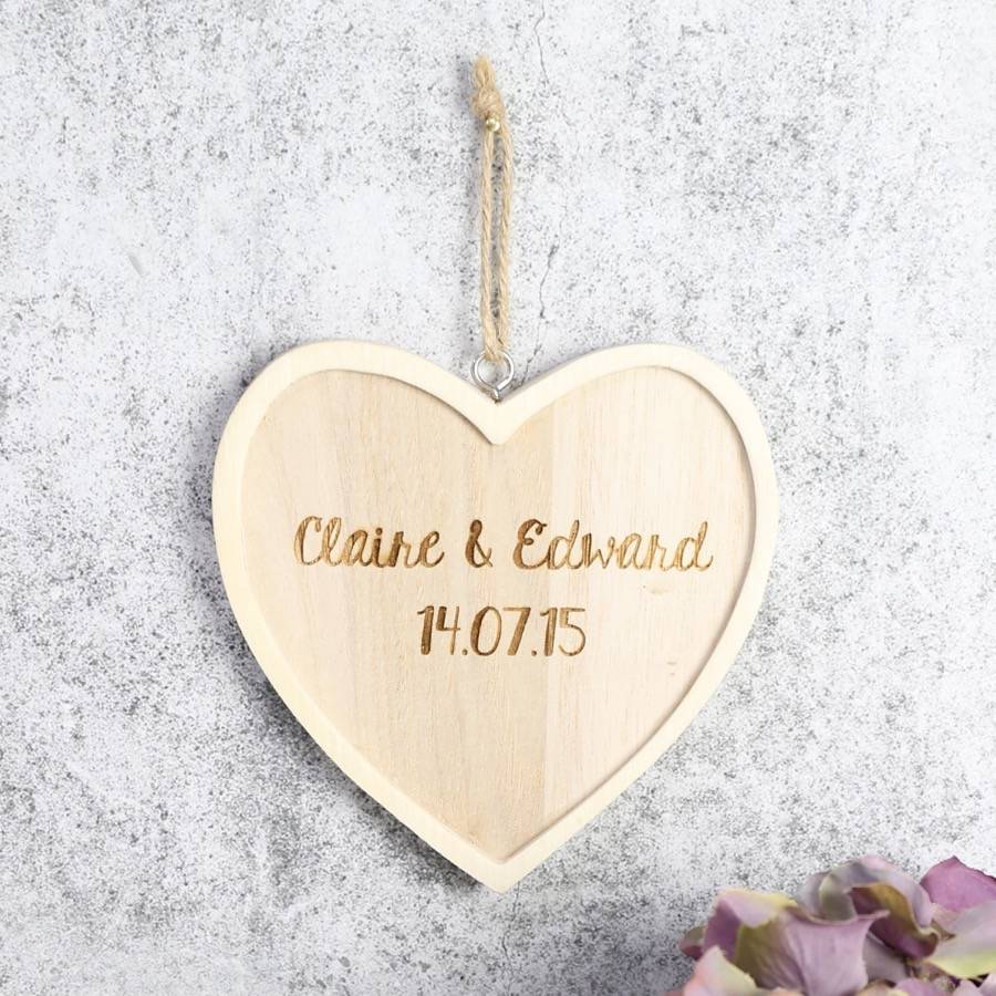 Personalised Wooden Hanging Heart By Lisa Angel Homeware And Ts 7435