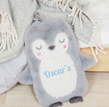 Personalised Penguin Hot Water Bottle, 2 of 2