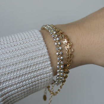 Sierra Bracelet 14k Gold Filled Hematine Silver Beads, 3 of 7