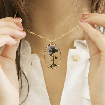 Personalised Forget Me Not Pressed Flower Necklace, 6 of 12