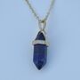 Dainty Lapis Lazuli Point Necklace September Birthstone Gift For Her, thumbnail 3 of 6