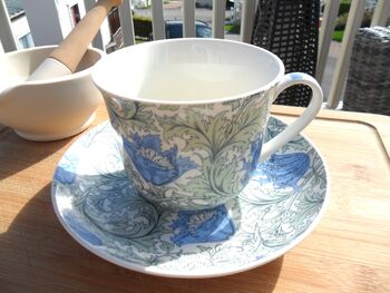 Large Cup And Saucer In William Morris Anemone Design, 10 of 12