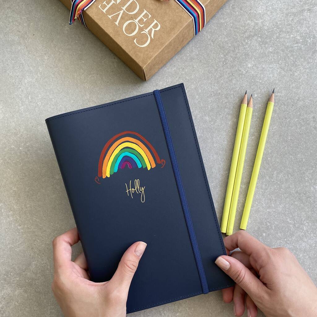 Personalised Refillable A5 Rainbow Notebook, 1 of 4