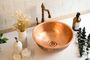 Engraved Matte Copper Vessel Sink With Drain Cap, 400 Mm Diameter, thumbnail 1 of 8