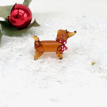 Christmas Glass Dog Decoration, 2 of 2