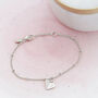 Personalised Heart Charm Bracelet In Silver, thumbnail 3 of 5