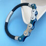 Bicycle Chain Bracelet Blue And Silver, thumbnail 1 of 4