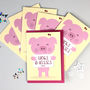 Six 'Hogs And Kisses' Pig Thank You Cards, thumbnail 2 of 3