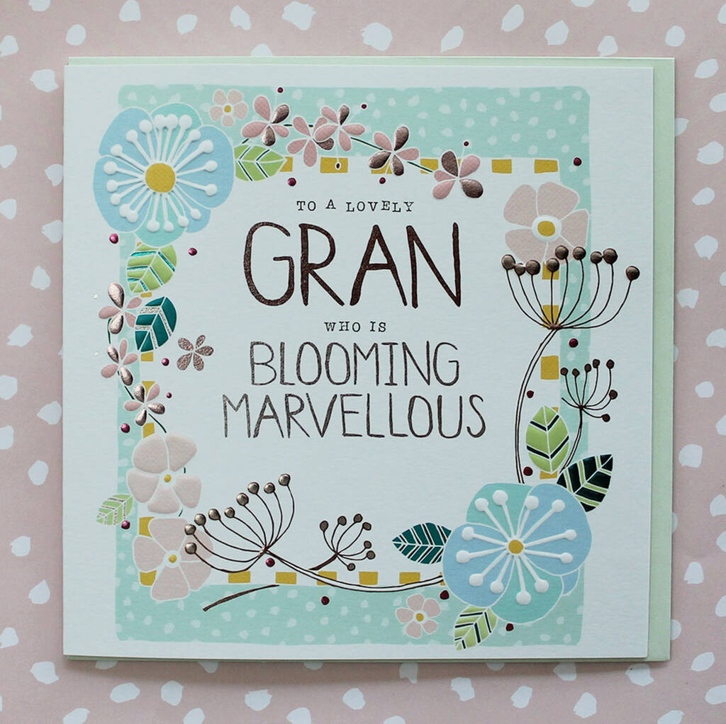 Gran Floral Birthday Card