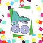 Number 60 Dinosaur Card And Badge Set, thumbnail 3 of 4