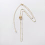 Long Gold Plated Shell Necklace, thumbnail 1 of 5