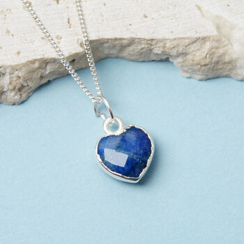 Sterling Silver September Sapphire Necklace Card, 2 of 7
