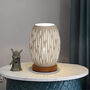 Lampshape Bedside Table Lamp Wooden Base Edison Bulb, thumbnail 8 of 9