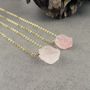 Rose Quartz Necklace With Natural Gemstone Nugget, thumbnail 2 of 6