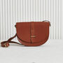 Luxury Leather Saddle Shoulder Bag With Optional Personalisation, thumbnail 2 of 4