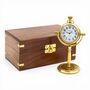 Personalised 1st Anniversary Gold Colour Table Clock Gift, thumbnail 11 of 12