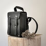 Nicco Crossbody Mini Backpack: Black Leather, thumbnail 1 of 11