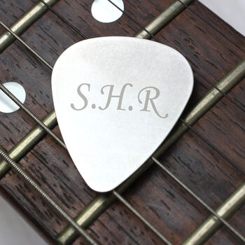 Personalised Initials Silver Plectrum, 3 of 4