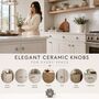 Monochrome Bloom Round Ceramic Knob, thumbnail 8 of 9