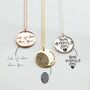 Fingerprint And Handwriting Coin Necklace, thumbnail 1 of 12