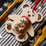 Personalised Chocolate Teddy Christmas Place Setting, thumbnail 1 of 3